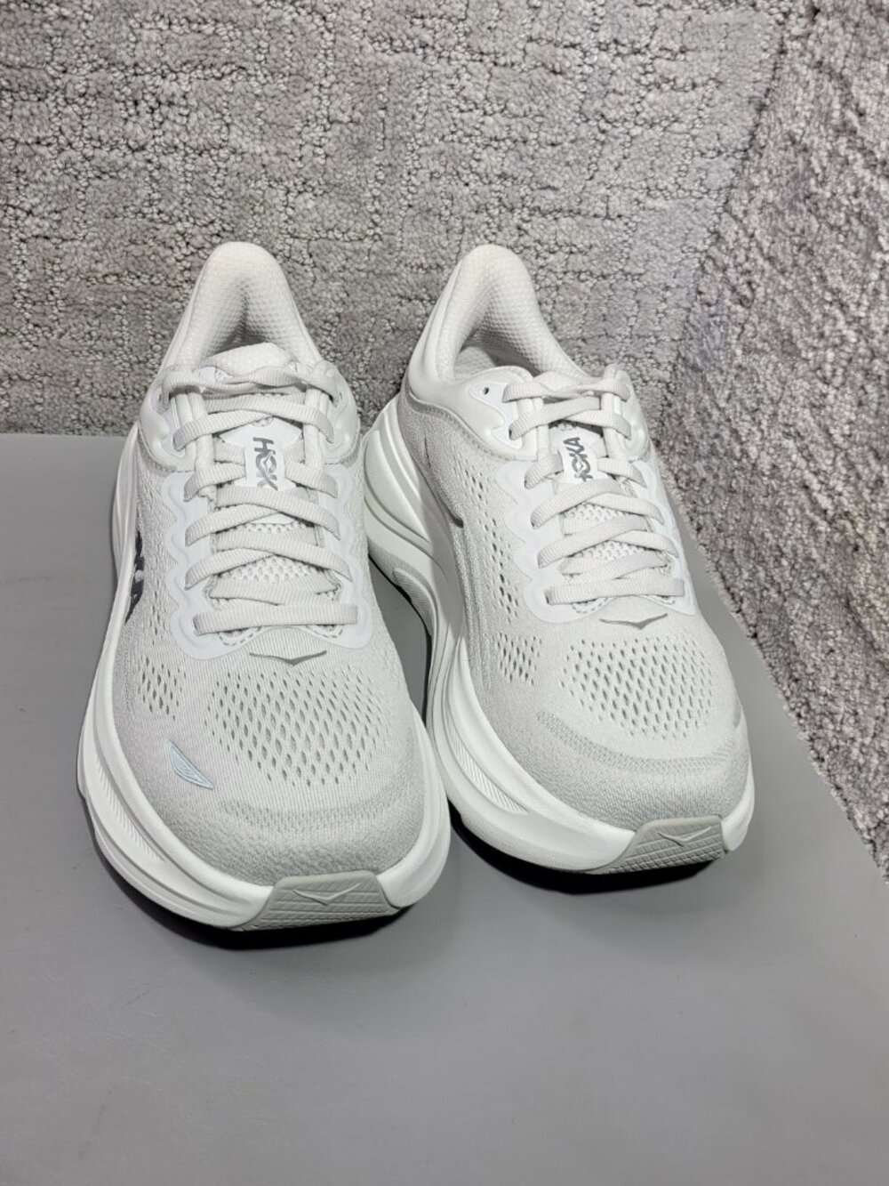 Hoka One One Bondi 9 Wide Womens Size US 7D Stardust/Silver Running Sneakers - Picture 3 of 13